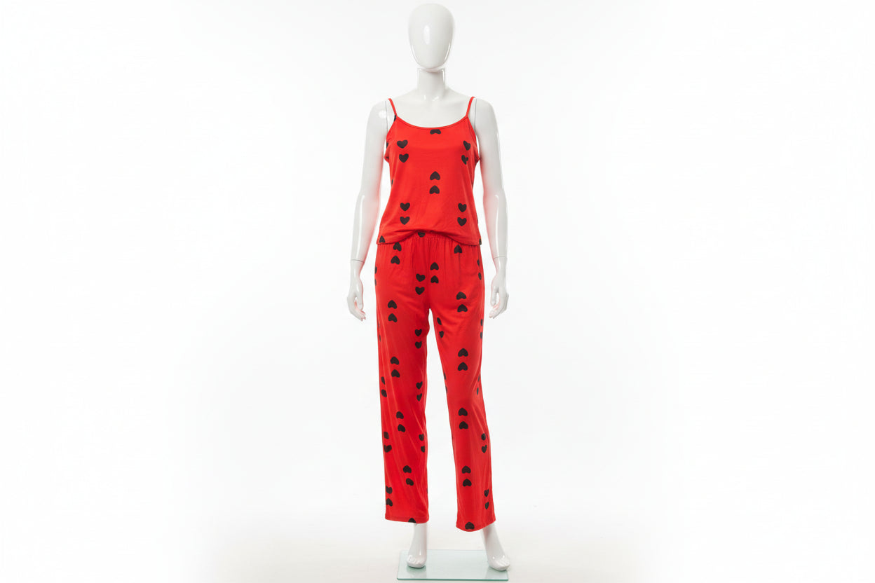 2-Teiler Schlafanzug Set „Herzliebe“ in XL – Bequemer Stretch-Mix