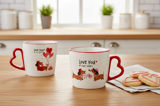 Dackel-Tasse „Love you for ever“ – Dein täglicher Begleiter mit Herz