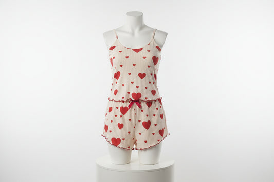 Süße Träume im Herzchen-Look – Pyjama-Set „Blue Hearts“