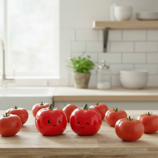 Tomaten-Salz- & Pfefferstreuer-Set „Happy Tomatoes“ von Sass & Belle – Süße Gewürzstreuer aus Keramik