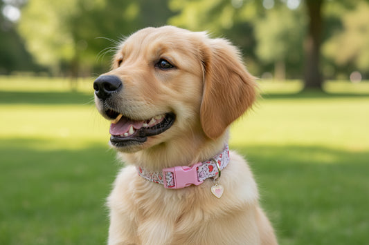 💖 Herz-Set "Sweet Love" – Rosa Halsband mit Anhänger (Größe M)