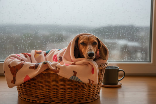 Kuscheldecke "Dackel-Glück" – Extra weich & gemütlich (140 x 95 cm)