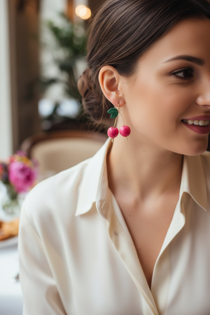 🍒 Sugar Sweet: Kirsch-Ohrringe „Cherry Love“