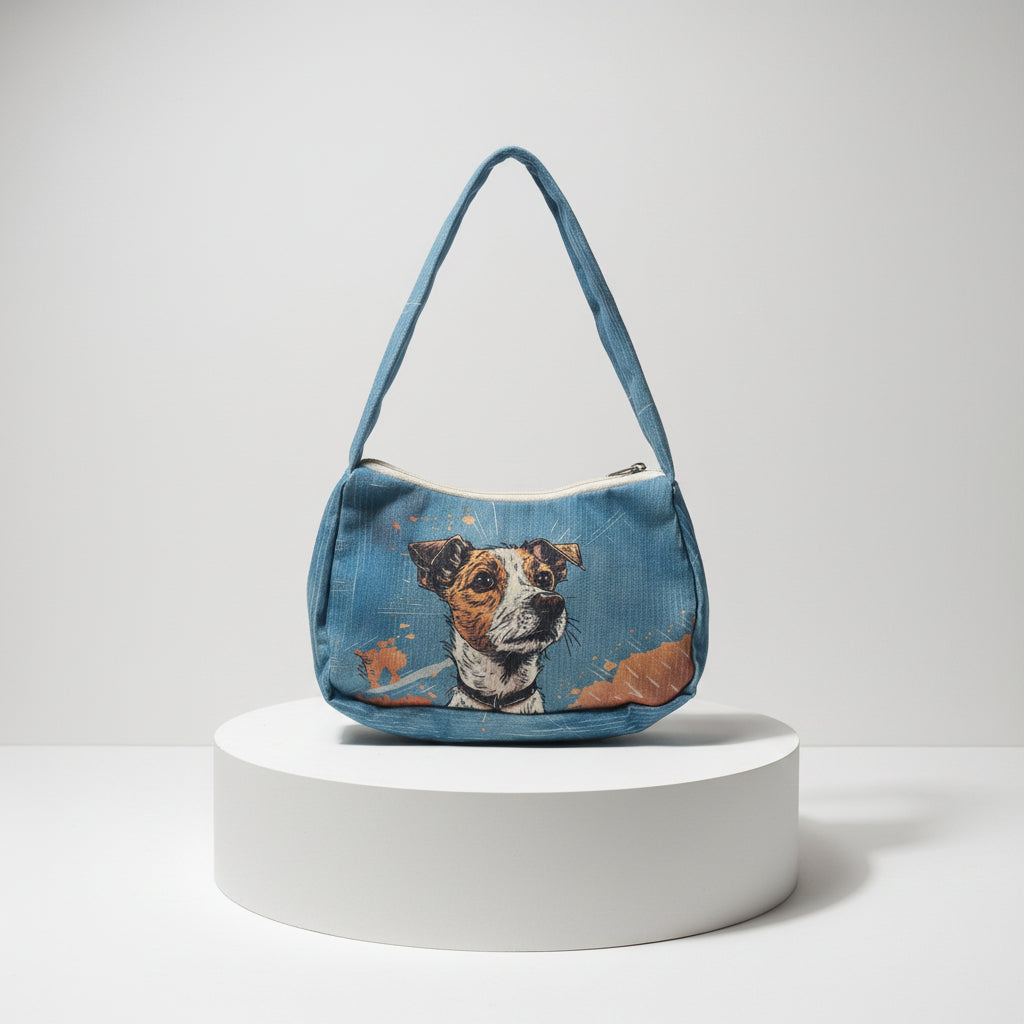 Edle Mini-Bag „Hundefreund“ – Weicher Cord-Stoff & Beidseitiges Design