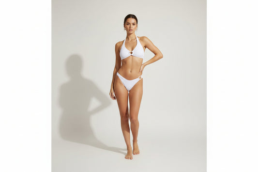 Eleganter Bikini „Heart Detail“ in Weiß – Gr. 42/44 (XL)