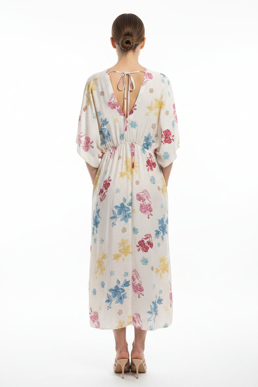 Maxi-Kleid „Bloom“ – Made in Italy – Mit versteckten Seitentaschen