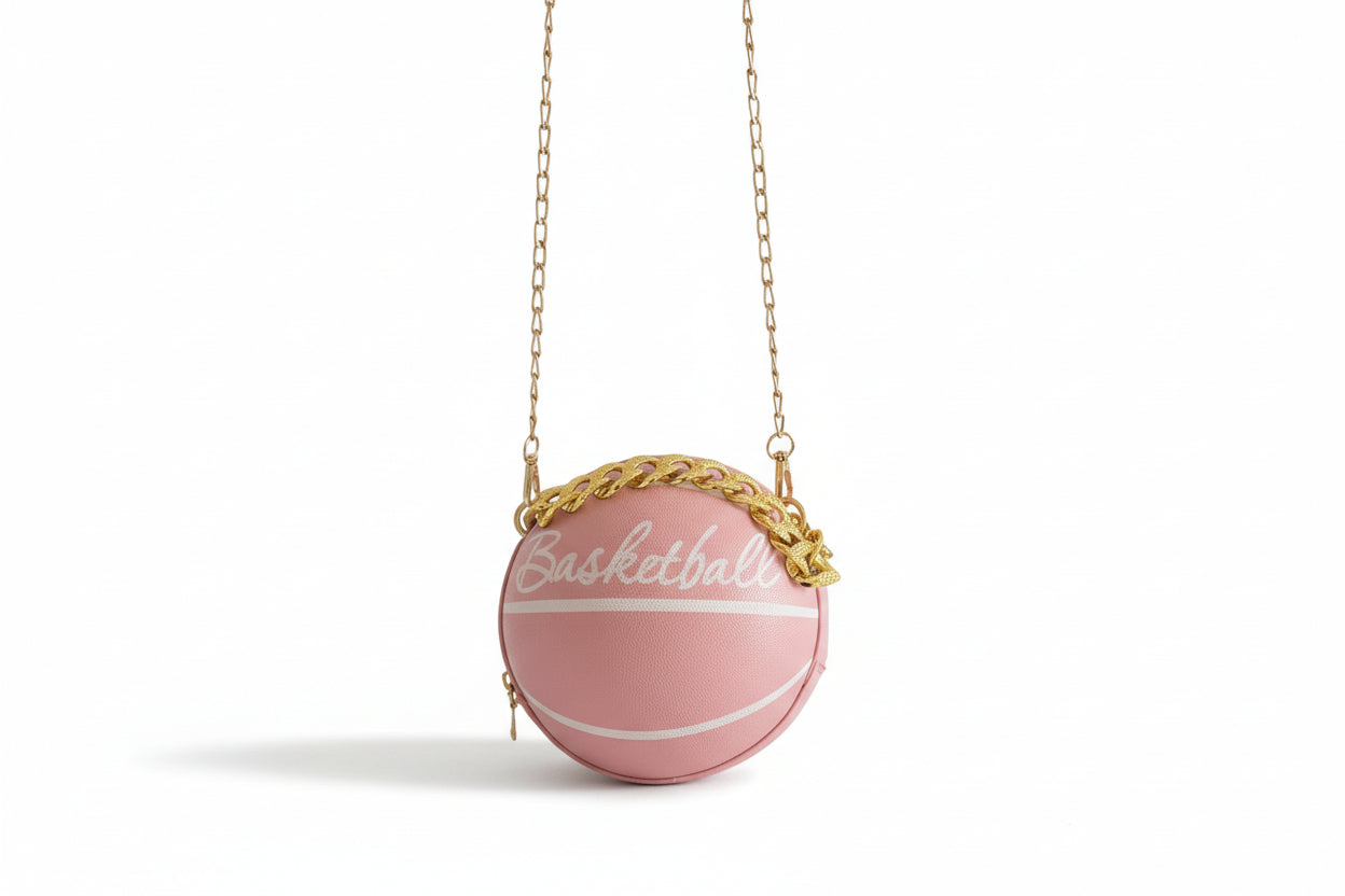 Titel: Stylische Basketball-Handtasche "Sporty Pink" – Trendiges Accessoire