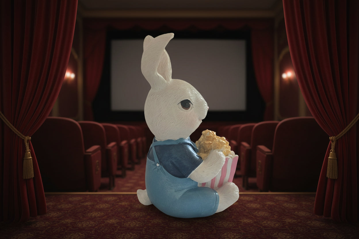 Originelles Deko-Häschen mit Popcorntüte – 21 cm Gute-Laune-Deko