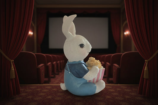 Originelles Deko-Häschen mit Popcorntüte – 21 cm Gute-Laune-Deko